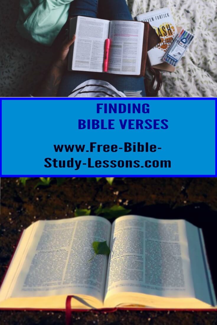 Ever been stuck trying to find specific Bible verses?  Try these ideas.